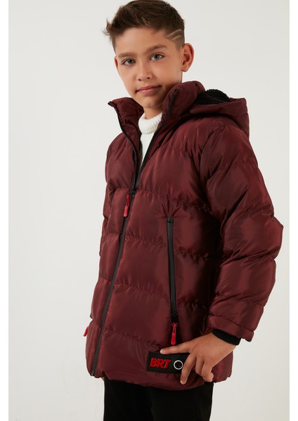 İçi Peluş Astarlı Çıkarılabilir Kapüşonlu Şişme Mont Erkek Çocuk MONT 5763038 fırsatları