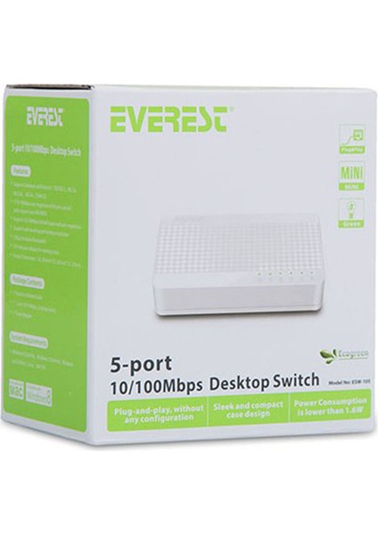 ESW-105 5 Port 10/100MBPS Ethernet Switch Hub