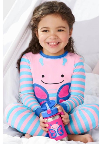 Skiphop Zoo Pipetli Paslanmaz Çelik Suluk Kelebek