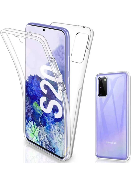 Samsung Galaxy S20  Kılıf Ön Arka 360 Koruma Şeffaf Silikon