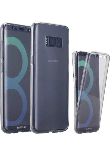 Samsung Galaxy S8 Plus Kılıf Ön Arka 360 Koruma Şeffaf Silikon