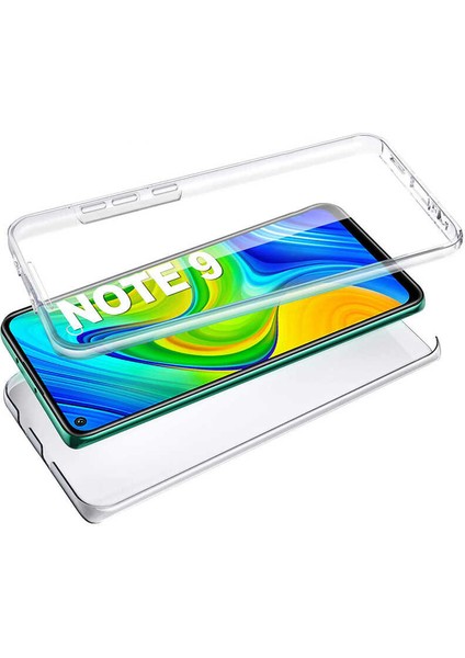 Xiaomi Redmi Note 9 Kılıf Ön Arka 360 Koruma Şeffaf Silikon