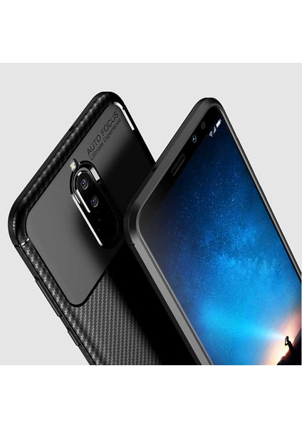 Huawei Mate 10 Lite Karbon Görünüm Negro Silikon Kılıf