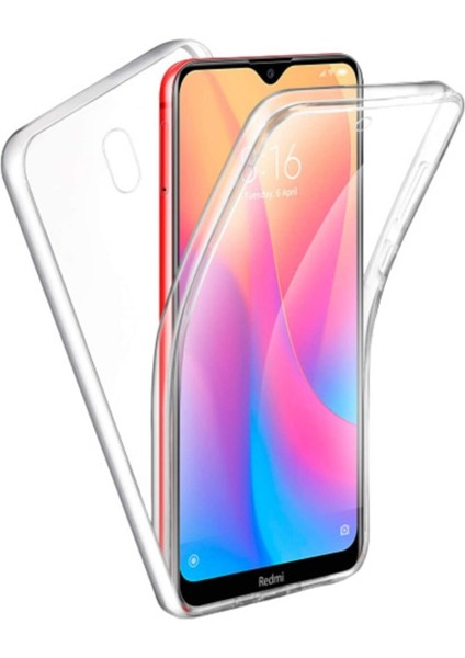 Xiaomi Redmi 8A Kılıf Ön Arka 360 Koruma Şeffaf Silikon