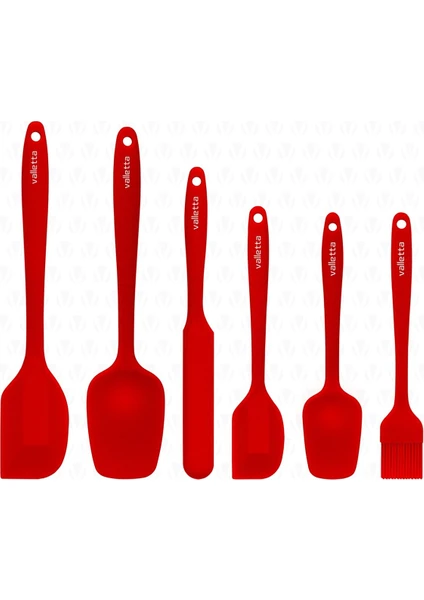 Drongo 6'lı Spatula Set Kırmızı