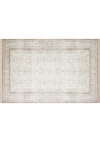 Rugs Modern Mira Ar White 2107 Vintage Doku Bej Açık Kahve Halı