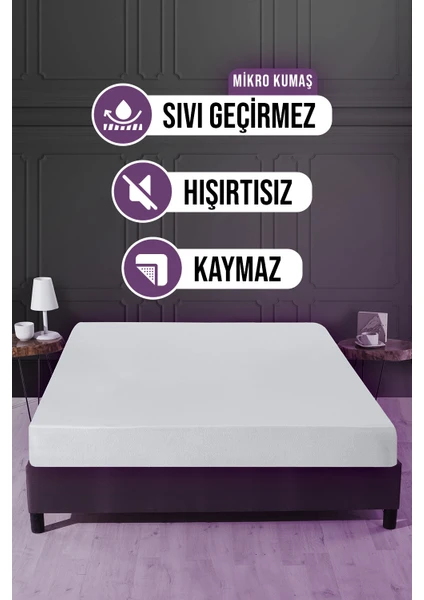 Mikro Fitted Su Sıvı Geçirmez Yatak Koruyucu Alez 120x200cm