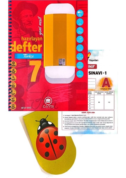 7.Sınıf Türkçe Defter-Yeni-(Aydın Yay Deneme+Kitap Ayracı )