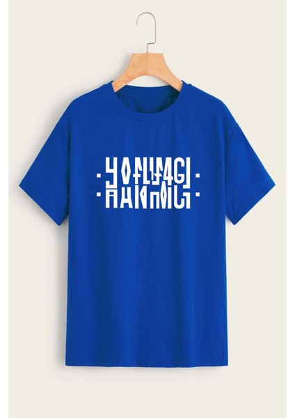 Hanımcı Yazılı Katlamalı Tasarım T-Shirt