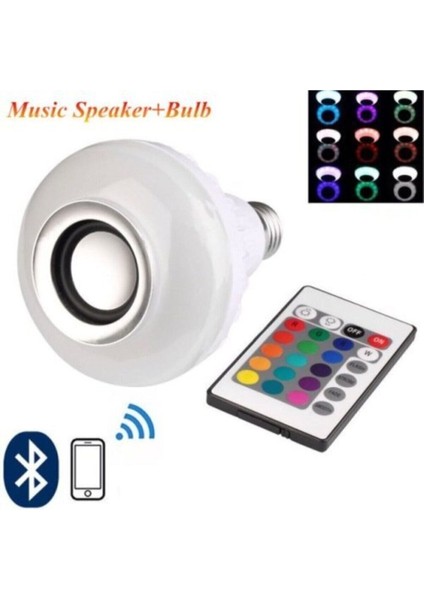 De Akıllı LED Bluetoothlu Kumandalı Ampul Lamba
