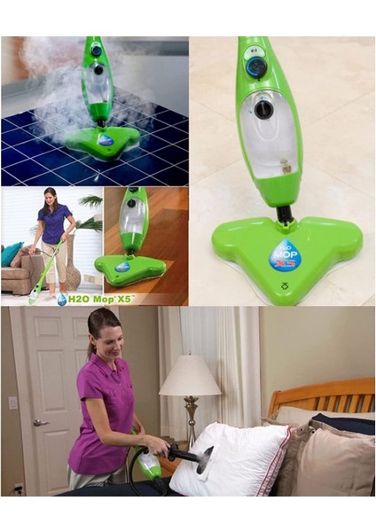 H2O X5 Buharlı Zemin ve Halı Temizleyici Mop Buharlı Temizlik Makinesi