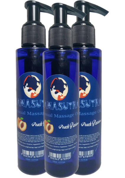 Şeftali Aromalı Vücut Masaj Yağı Peach Flavored Massage Oil 125 ml 3 Adet