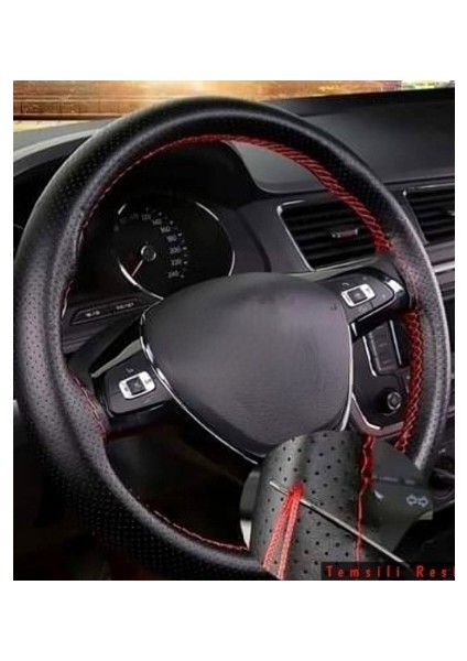 Renault Latitude Direksiyon Kılıfı Noktalı Kırmızı Ip 38CM×10.5CM fiyatları