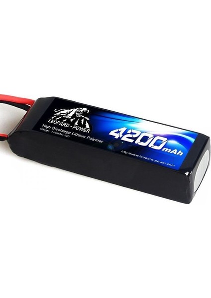 Leopard Power 4200 mAh 7.4V 2S 40C Lityum Polimer Lipo Batarya Pil T Plug