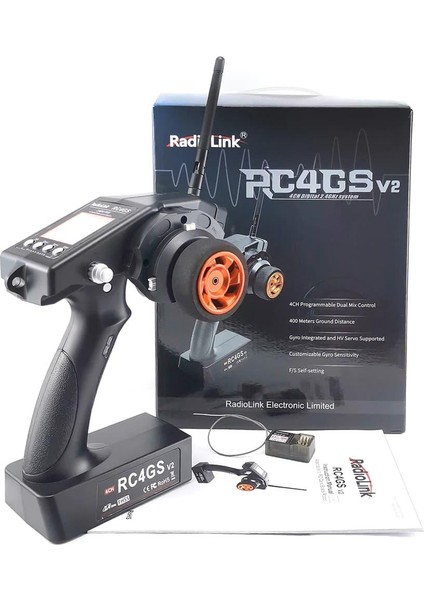 RC4GS V2 2.4ghz Uzaktan Kumanda Radio Kontrol & R6FG Alıcı ( 400 Metre Kontrol Mesafesi )