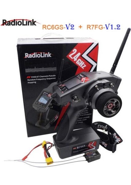 RC6GS V2 2.4ghz Uzaktan Kumanda Radio Kontrol & R7FG Alıcı & Bileklik Aparatı ( 600 Metre Kontrol Mesafesi )