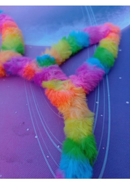 Rainbow Tüylü Çocuk Tacı Ayarlanabilir