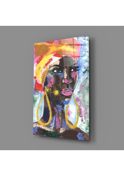 Küpeli Kadın Cam Tablo - 72X46 cm fiyatları