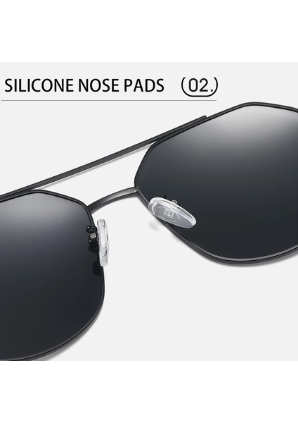 Polarize UV400 Lens Güneş Gözlüğü - Siyah (Yurt Dışından)