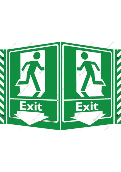 25x35cm/Dekota/Exit Aşağı Ok