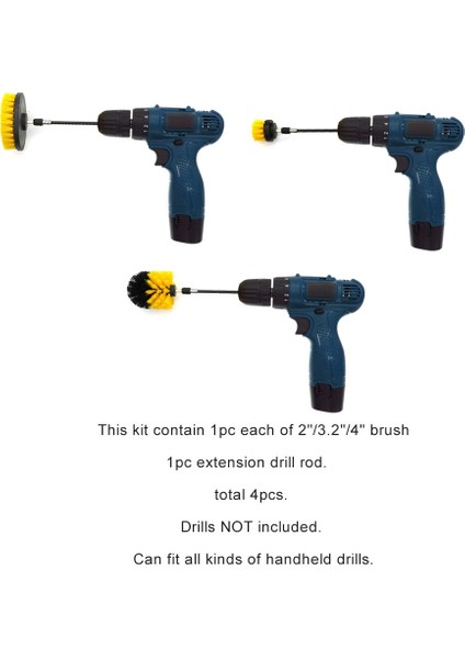 Zshskj 32 1 Zemin Duvar Penceresi Cam Temizleme Descaling Elektrik Sonrası Fırça Baş Seti (Yurt Dışından)