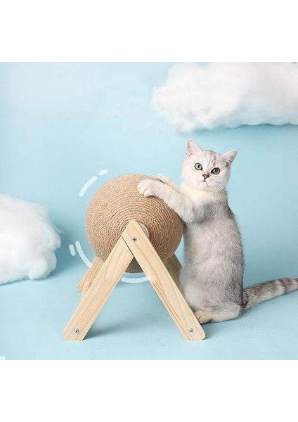 Sisal Kedi Tırmalamak Topu Aşınmaya Dayanıklı ve Geçirmeyen Masif Ahşap Dikey Kedi Oyuncak Malzemeleri fiyatları