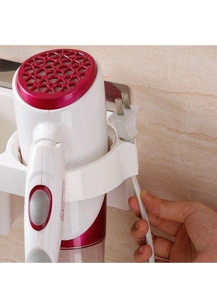 Saç Kurutma Makinesi Raf Ücretsiz Delme Banyo Raf Tuvalet Tuvalet Depolama Raf Vanity Duvar Asılı Kurutucu Raf fiyatları