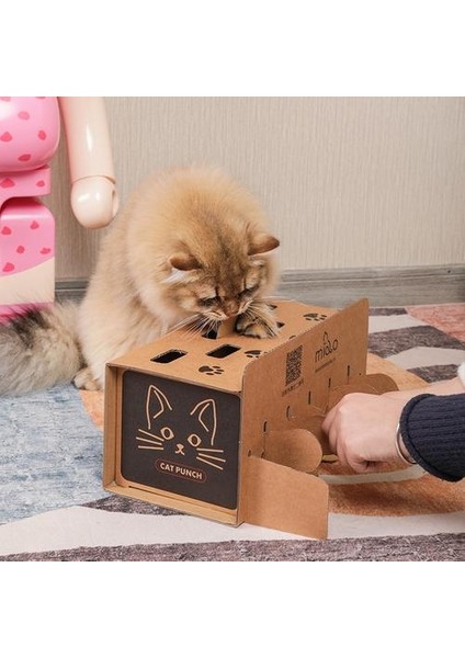 Kedi Oyuncak Chase Hunt Fare Kedi Oyun Kutusu 3 1 In 1, Scratcher ile Komik Kedi Çubuk Kedi Hit Gophers Interaktif Labirent Tease Toat | Mobilya ve çizikler