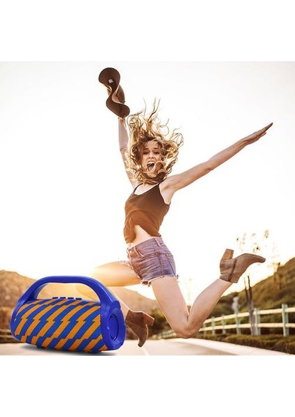 Taşınabilir Kablosuz Bluetooth Hoparlör Subwoofer Ses Sistemi 3D Stereo Müzik Surround Hoparlörler Mıc Desteği ile Tf Kart | Taşınabilir Hoparlörler (Dalgalı Hattı)
