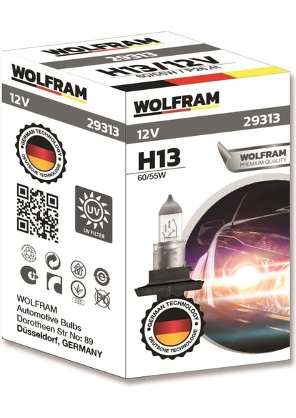 H13 Far Ampulü 60/55W Long Life Made In Germany