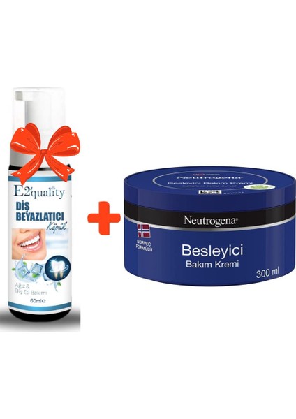 E2'quality Diş Köpük + Neutrogena Norveç Formülü Besleyici Bakım Kremi, 300 ml