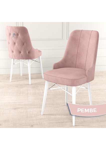 Concept Are Serisi 80 x 132 cm Açılabilir Mdf Beyaz Mermer Desen Masa Takımı 4 Sandalye Gümüş Halkalı fırsatları