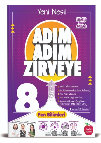 8. Sınıf Matematik+Fen+Türkçe Adım Adım Zirveye Soru Bankası 3 Kitap (Ciltli)