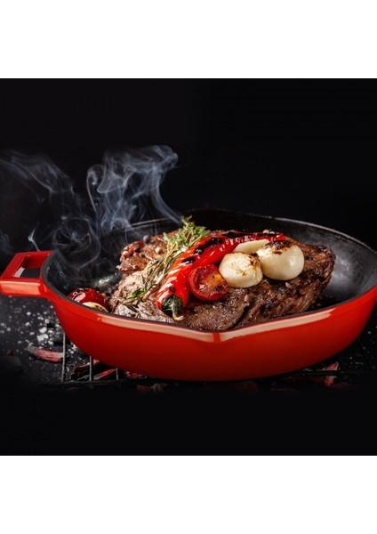 Döküm Yuvarlak Izgara Tava, Metal Kulplu. ÇAP(Ø)30CM fiyatları