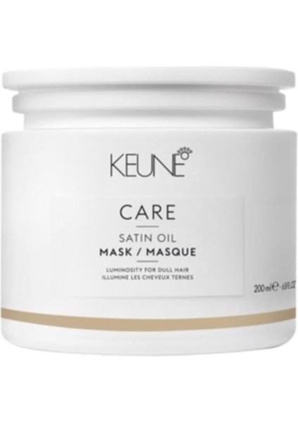 Care Satin Oil Mask Cansız Saçlar İçin Zengin Yağlı Bakım 200 ml Parlaklık Sağlar