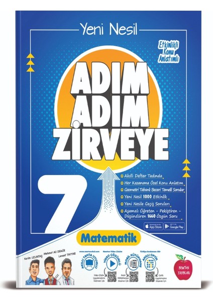 Newton Yayınları 7. Sınıf Matematik+Fen+Türkçe+Sosyal Adım Adım Zirveye Soru Bankası 4 Kitap (Ciltli)