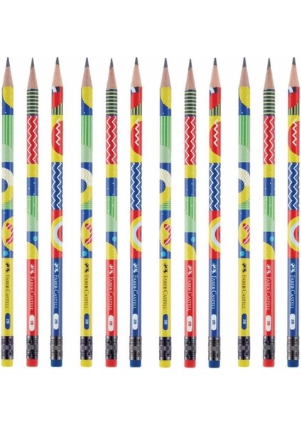 Faber Castell Pattern Silgili Kurşun Kalem 2b 12 Adet fiyatları