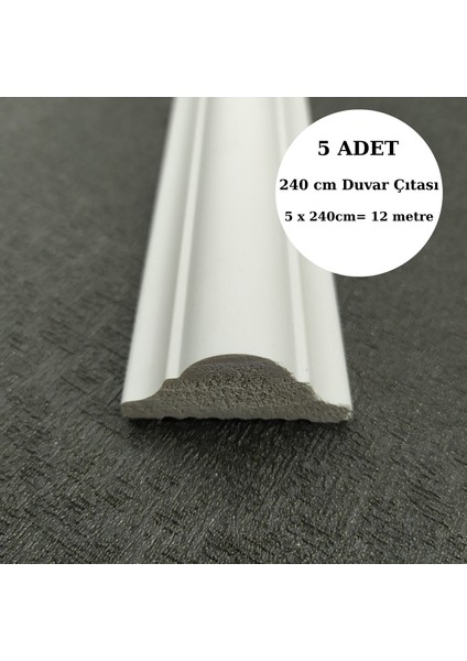 Deco Master Dekoratif Boyanabilir 5 Adet 4 cm Polistren Duvar Çıtası