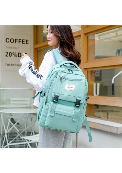 Büyük Kapasiteli Unisex Okul Çantası - Yeşil (Yurt Dışından)