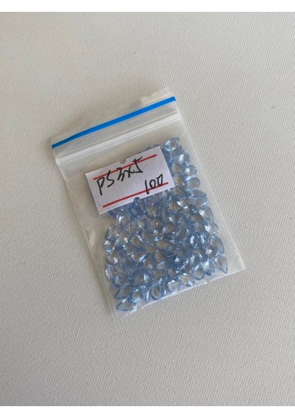 Armut Kesim Sentetik Taş 3X5MM 100 Adet Açık Mavi