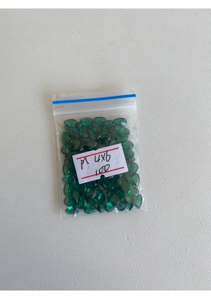 Armut Kesim Sentetik Taş 4X6MM 100 Adet Yeşil