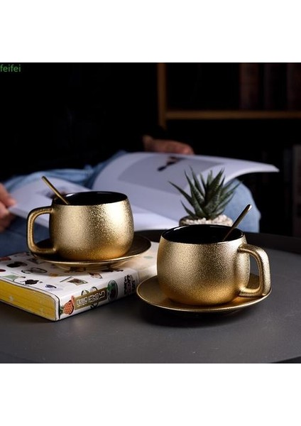 Dubai Tarzı Altın Kahve Fincanı Set Ev Basit Modern Çay Fincanı Seti Nordic Ikriyat Çay Çay Bardağı (Yurt Dışından)