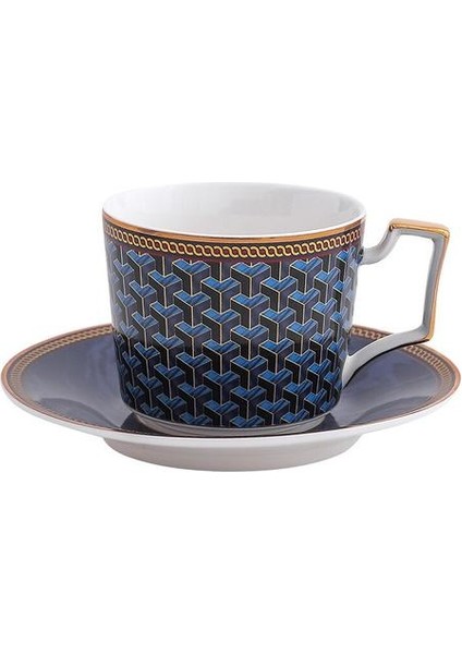Avrupa Seramik Kahve Kupaları Vintage Latte Kahve Fincanı ve Tabağı Set Süt Çay Tatlı Öğleden Sonra Çay Mark Kupası Kahve Kupası ve Tabak Setleri (Yurt Dışından)