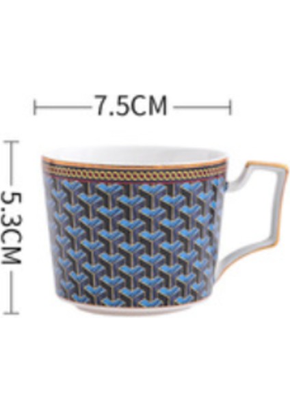 Avrupa Seramik Kahve Kupaları Vintage Latte Kahve Fincanı ve Tabağı Set Süt Çay Tatlı Öğleden Sonra Çay Mark Kupası Kahve Kupası ve Tabak Setleri (Yurt Dışından)