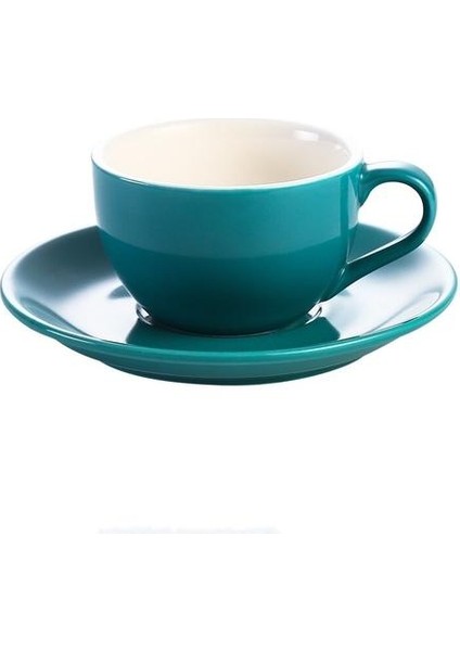 Yüksek Dereceli Seramik Kahve Fincanları Set Basit Avrupa Tarzı Cappuccino Çiçek Latte Kahve Fincanı ve Tabak Setleri (Yurt Dışından)