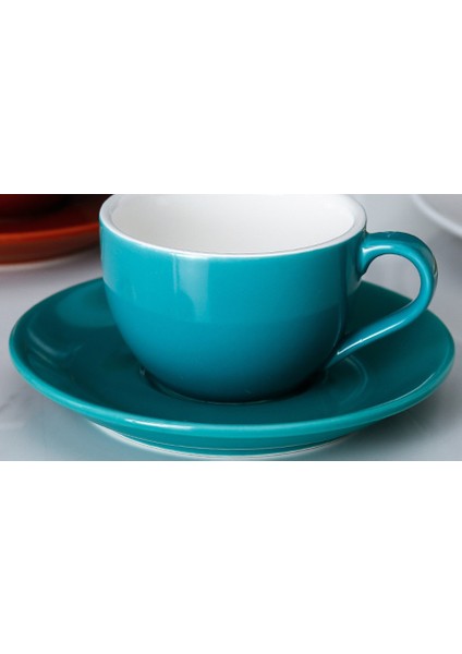 Yüksek Dereceli Seramik Kahve Fincanları Set Basit Avrupa Tarzı Cappuccino Çiçek Latte Kahve Fincanı ve Tabak Setleri (Yurt Dışından)