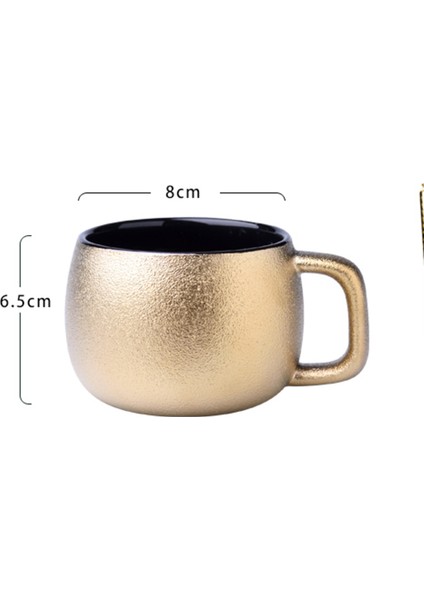 Küçük Lüks Altın Seramik Kahve Fincanı Set Ev Basit Modern Çay Bardağı Seti Nordic Öğleden Sonra Çay Teacup Sacker Kahve Kupası Kahve Kupası ve Tabak Setleri (Yurt Dışından)