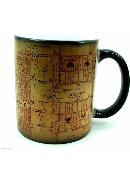 Yaratıcı Sihirli Kupa Kupa Marauders Değiştirme Harita Yaramazlık Yönetilen Şarap Çay Bardağı Sıcak Içecek Kupası Yaratıcı Drinkware Kupalar Siyah (Yurt Dışından)