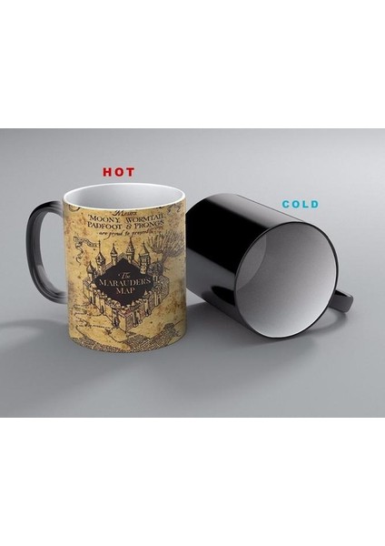 Yaratıcı Sihirli Kupa Kupa Marauders Değiştirme Harita Yaramazlık Yönetilen Şarap Çay Bardağı Sıcak Içecek Kupası Yaratıcı Drinkware Kupalar Siyah (Yurt Dışından)