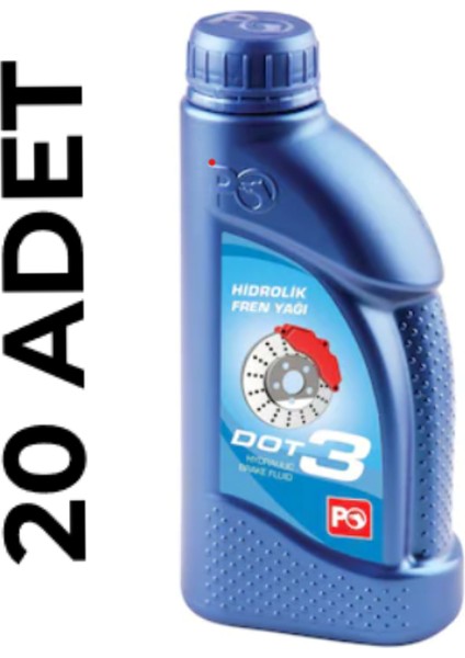 Hidrolik Fren Yağı Dot 3 500 ml 20'li